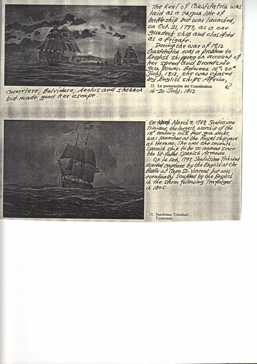 Portada de «Fichas de obra · La persecución del Constitution y el Santísima Trinidad»