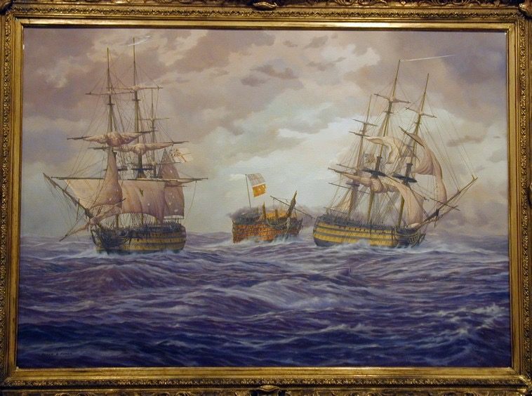 El hundimiento del Santísima Trinidad, obra de Peter G. Power