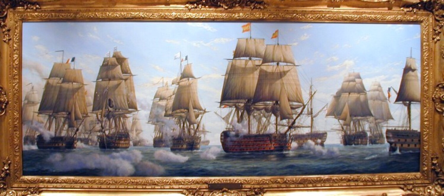 Trafalgar, 21 de octubre de 1805, óleo de Peter G. Power