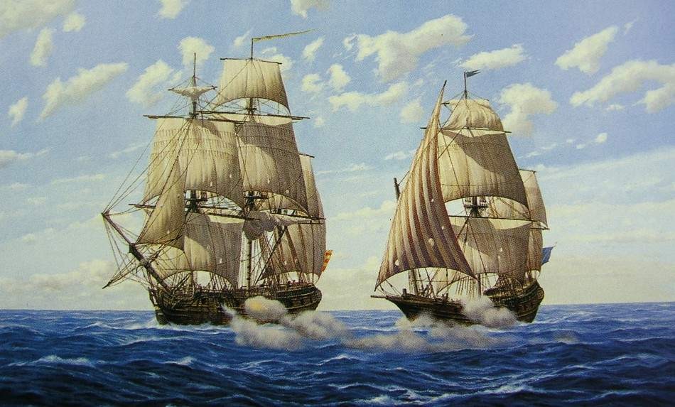 Combate con los piratas, obra de Peter G. Power