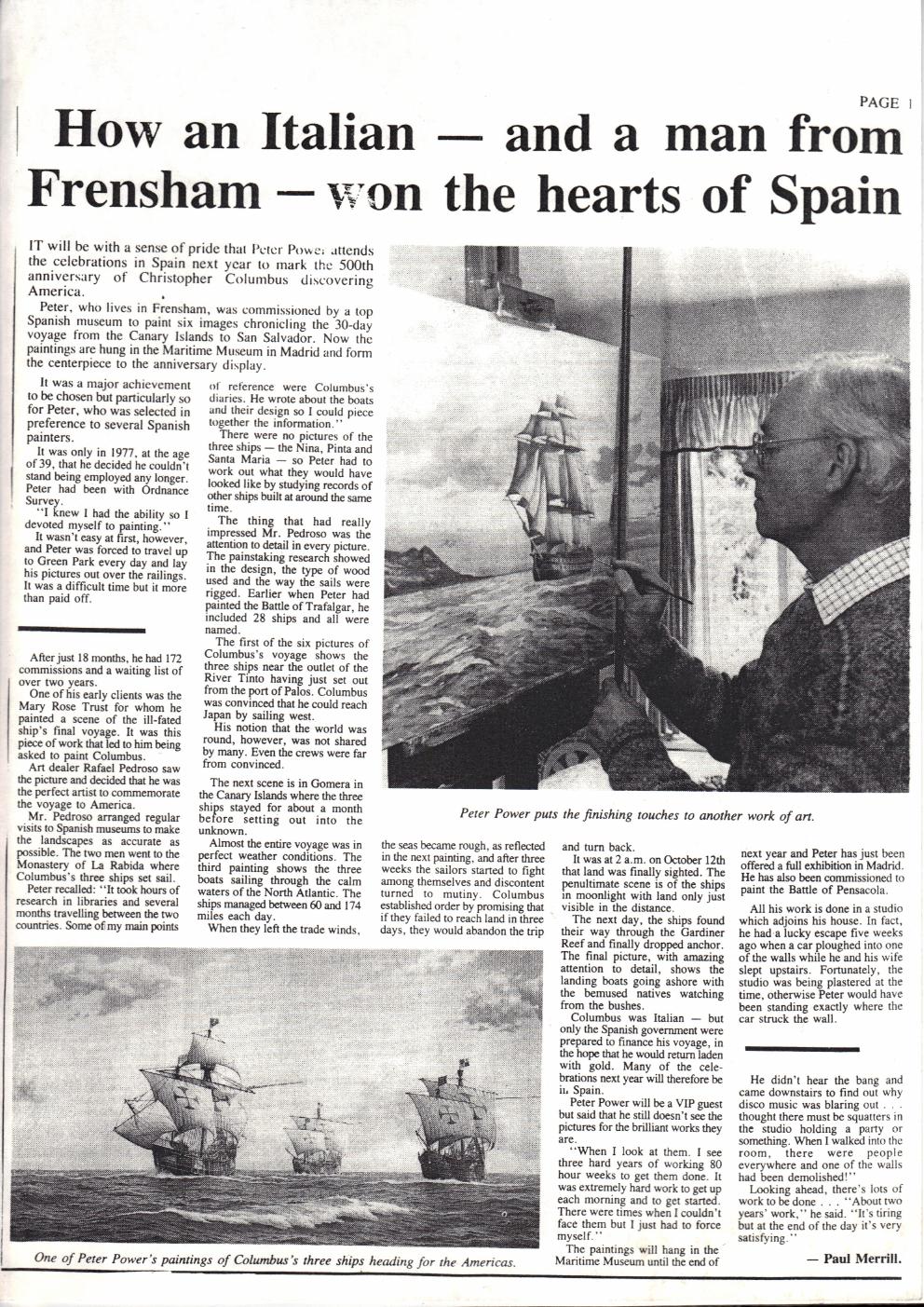 Portada de «How an Italian — and a man from Frensham — won the hearts of Spain»