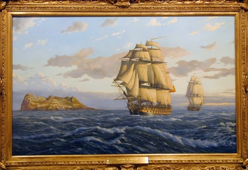 El Montañés frente a Gibraltar, obra de Peter G. Power