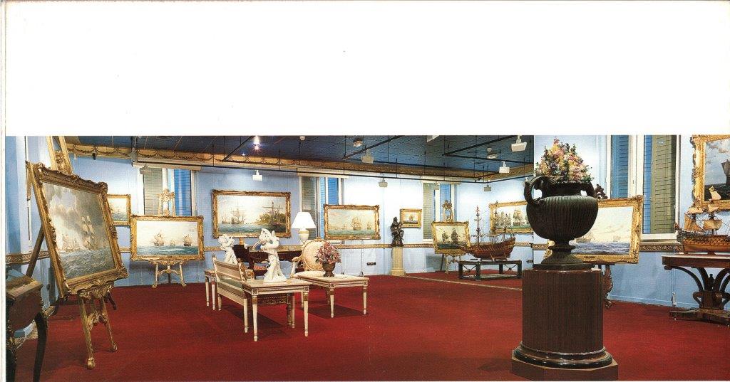 Vista de la exposición, óleo de Peter G. Power en su marco dorado