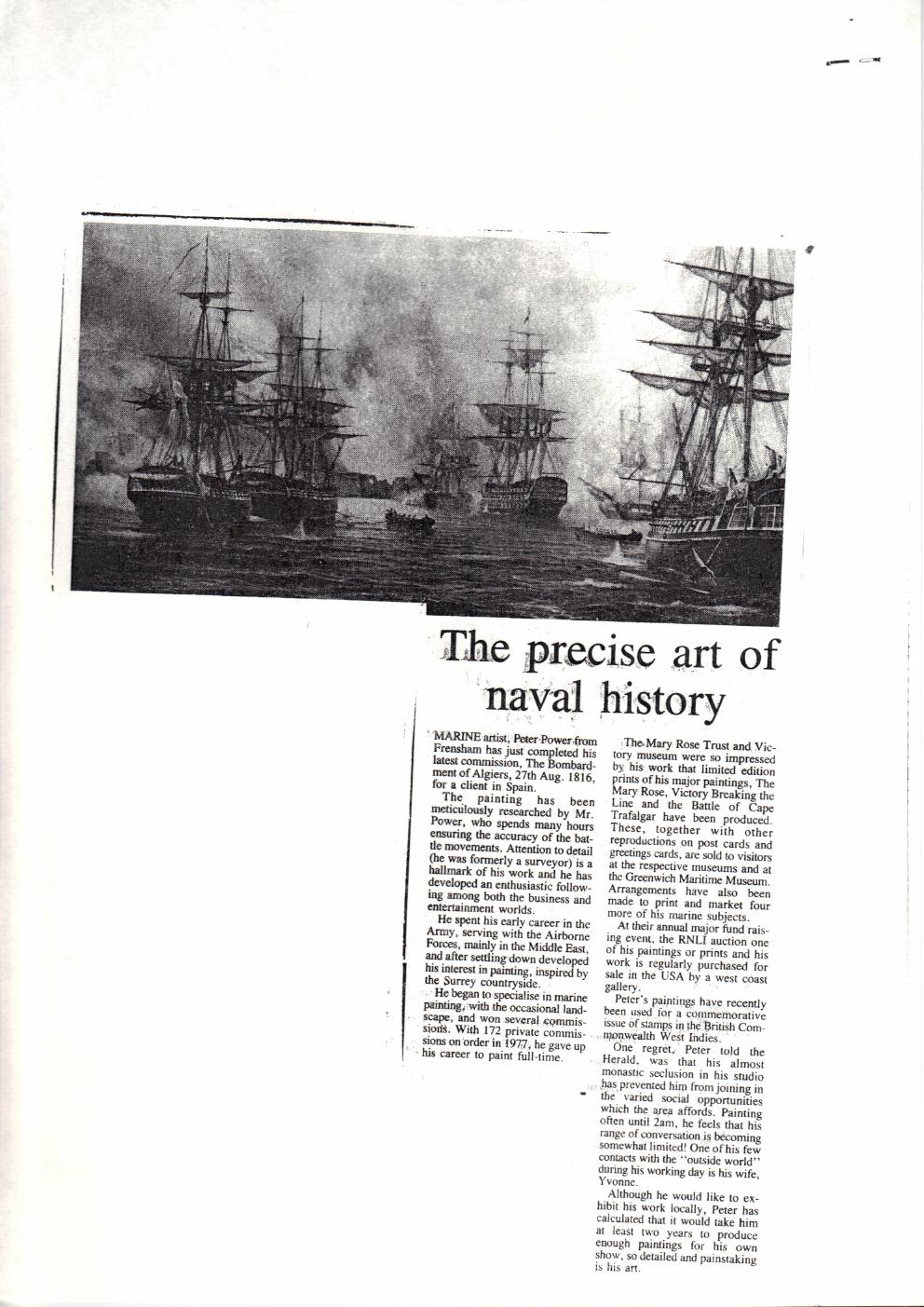 Portada de «The precise art of naval history»